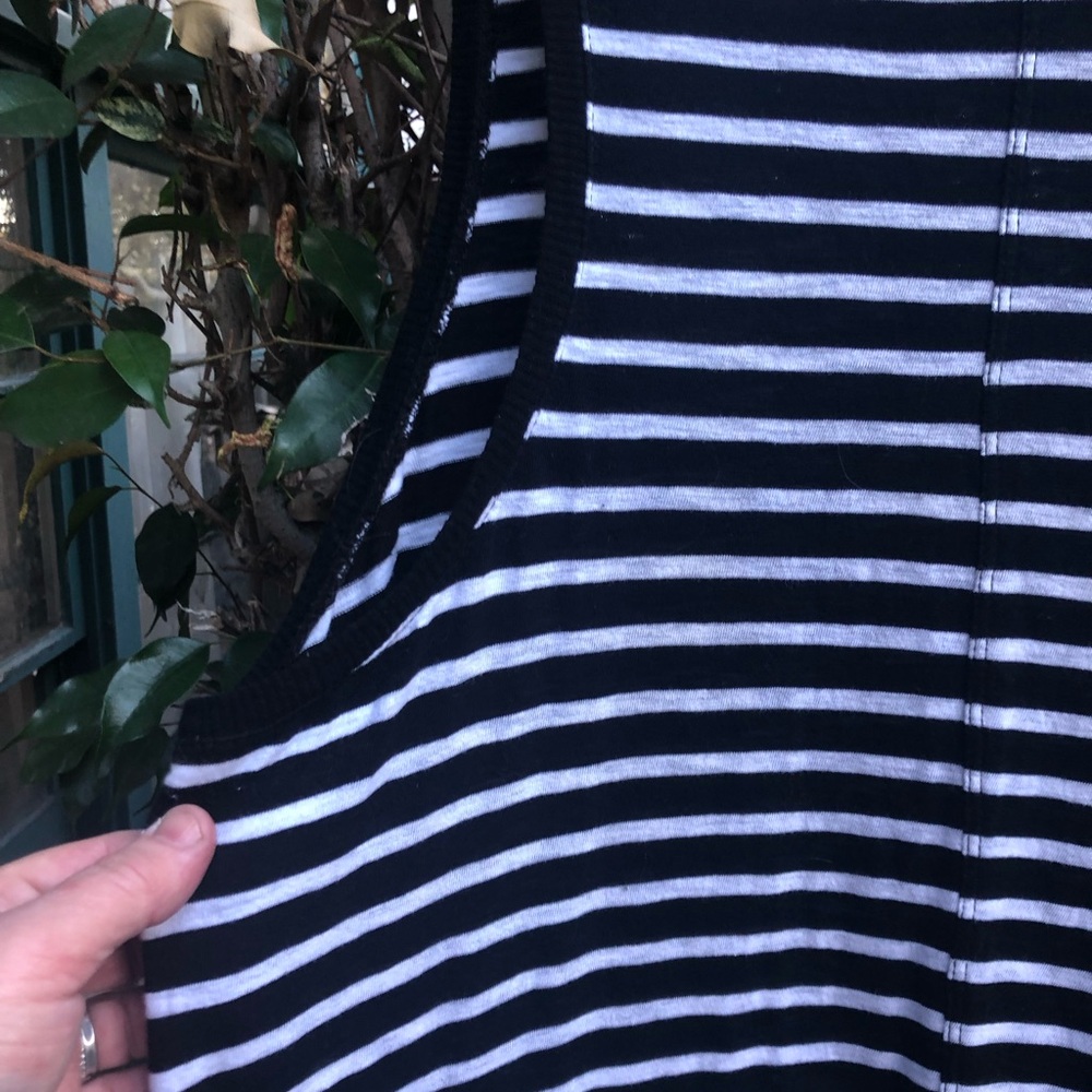🌴 Z SUPPLY XL REVERIE V-NECK BLK & WHITE STRIPPED TANK MAXI DRESS! ❤️ - Picture 6 of 12